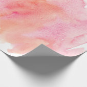 Waterverf textuur roze sinaasappel cadeaupapier (Hoek)
