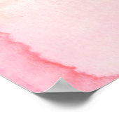 Waterverf textuur roze sinaasappel poster (Hoek)