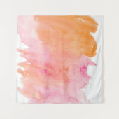 Waterverf textuur roze sinaasappel wandkleed (Voorkant (horizontaal))
