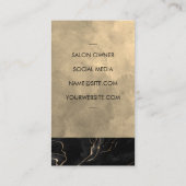 Waterverf textuur | Zwarte inkt | Schaar Visitekaartje (Achterkant)