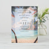 Waterverf Thailand Tropical Beach Wedding Kaart (Staand voorkant)
