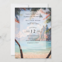 Waterverf Thailand Tropical Beach Wedding