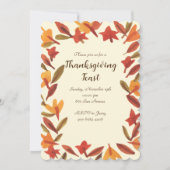 Waterverf Thanksgiving Aangepaste uitnodigingskaar Kaart (Voorkant)