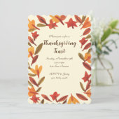 Waterverf Thanksgiving Aangepaste uitnodigingskaar Kaart (Staand voorkant)