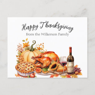 Waterverf Thanksgiving Briefkaart