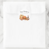 Waterverf Thanksgiving-diner Ronde Sticker (Tas)
