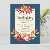 Waterverf Thanksgiving Egel, Eikels, Bessen Kaart (Staand voorkant)