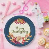 Waterverf Thanksgiving Egel, eikels, bessen Papieren Bordje (Feest)