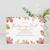 Waterverf Thanksgiving herfst feest Kaart (Staand voorkant)