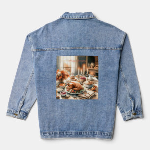 Waterverf Thanksgiving Illustratie Denim Jacket