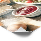 Waterverf Thanksgiving Illustratie Foto Afdruk (Hoek)