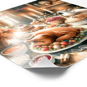 Waterverf Thanksgiving Illustratie Foto Afdruk (Hoek)