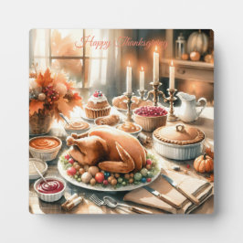 Waterverf Thanksgiving Illustratie Fotoplaat