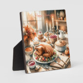 Waterverf Thanksgiving Illustratie Fotoplaat (Voorkant)