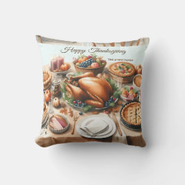 Waterverf Thanksgiving Illustratie Kussen