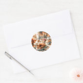 Waterverf Thanksgiving illustratie Ronde Sticker (Envelop)