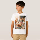 Waterverf Thanksgiving Illustratie T-shirt (Voorkant volledig)