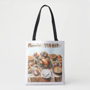 Waterverf Thanksgiving Illustratie Tote Bag