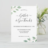 Waterverf Thanksgiving Kaart (Staand voorkant)