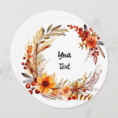 Waterverf Thanksgiving Lijst Feestdagenkaart (Voorkant / Achterkant)