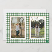 Waterverf Thanksgiving monogram krans foto Feestdagenkaart (Achterkant)