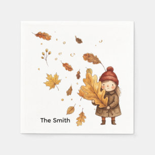 Waterverf Thanksgiving Oogst Herfst Servet