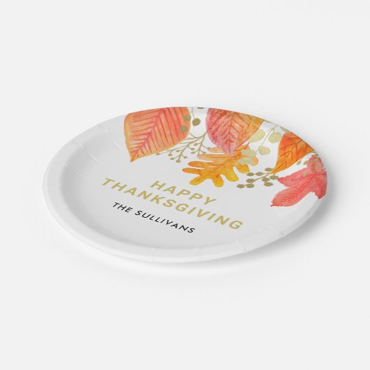 Waterverf Thanksgiving Papieren Bordje (Gekanteld)