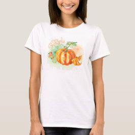 Waterverf Thanksgiving pompoen T-shirt