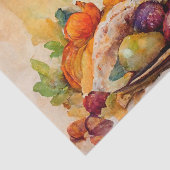  Waterverf Thanksgiving Pumpkin Turkije Tissuepapier (Detail)
