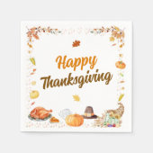 Waterverf Thanksgiving Servet (Voorkant)