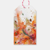 Waterverf Thanksgiving-tag herfst abstract ontwerp Cadeaulabel (Achterkant)