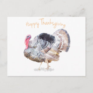 Waterverf Thanksgiving Turkije Briefkaart