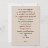 Waterverf Thanksgiving Turkije en pompoenen Feestdagenkaart (Achterkant)