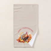 Waterverf Thanksgiving Turkije en pompoenen Handdoek (Handdoek)