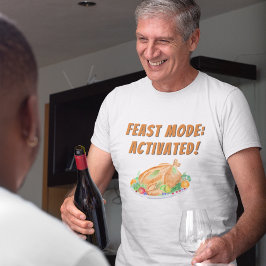 Waterverf Thanksgiving Turkije Feast Mode T-shirt