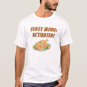 Waterverf Thanksgiving Turkije Feast Mode T-shirt (Voorkant)