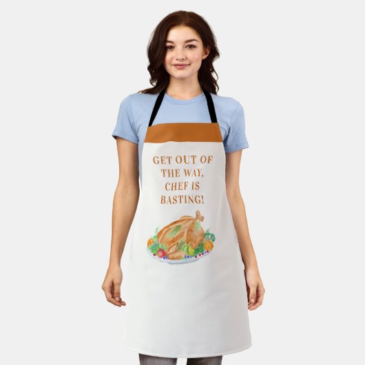 Waterverf Thanksgiving Turkije Schort (Gedragen)