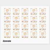 Waterverf Thanksgiving-viering Vierkante Sticker (Vel)