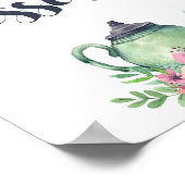 Waterverf Thee Party Taarten Bord Poster (Hoek)