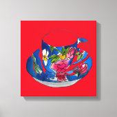  waterverf theebeker canvas afdruk (Voorkant)