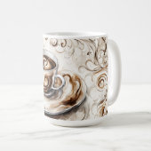 Waterverf theekop - Koffieverslaafden Koffiemok (Voorkant rechts)