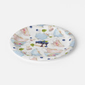 Waterverf theekopjes en theepotten Patroon High Te Papieren Bordje (Gekanteld)