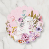 Waterverf Theepartij Bruidsdouche Bedankt  Bedankjes Labels (Achterkant)