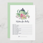 Waterverf theepot voor Baby Kaart (Voorkant / Achterkant)