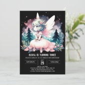 Waterverf thema feeënverjaardag kaart (Staand voorkant)