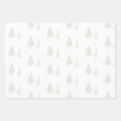 Waterverf Thema Kerstboom Patroon Gift Tree Inpakpapier Vel (Voorkant 3)