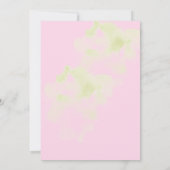 Waterverf thema pickleball roze verjaardagsfeestje kaart (Achterkant)