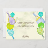 Waterverf Thema Pickleball Sport Verjaardagsfeest Bedankkaart (Achterkant)