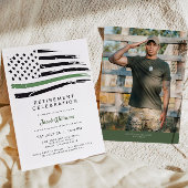 Waterverf Thin Gre Line Flag Pensioen Partij Kaart