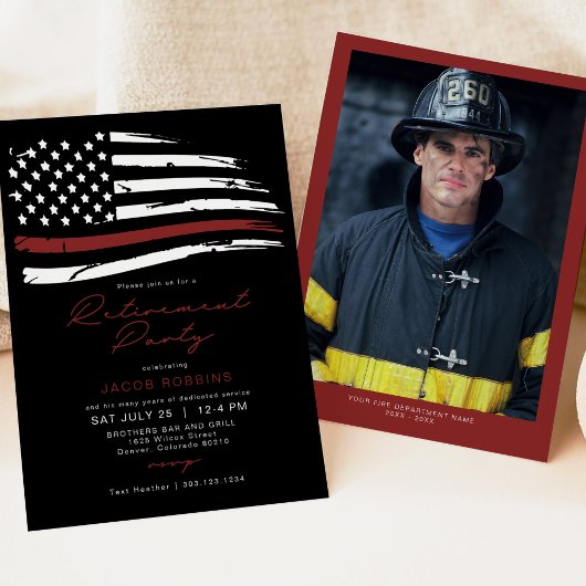 Waterverf Thin Red Line Flag Pensioen Partij Kaart